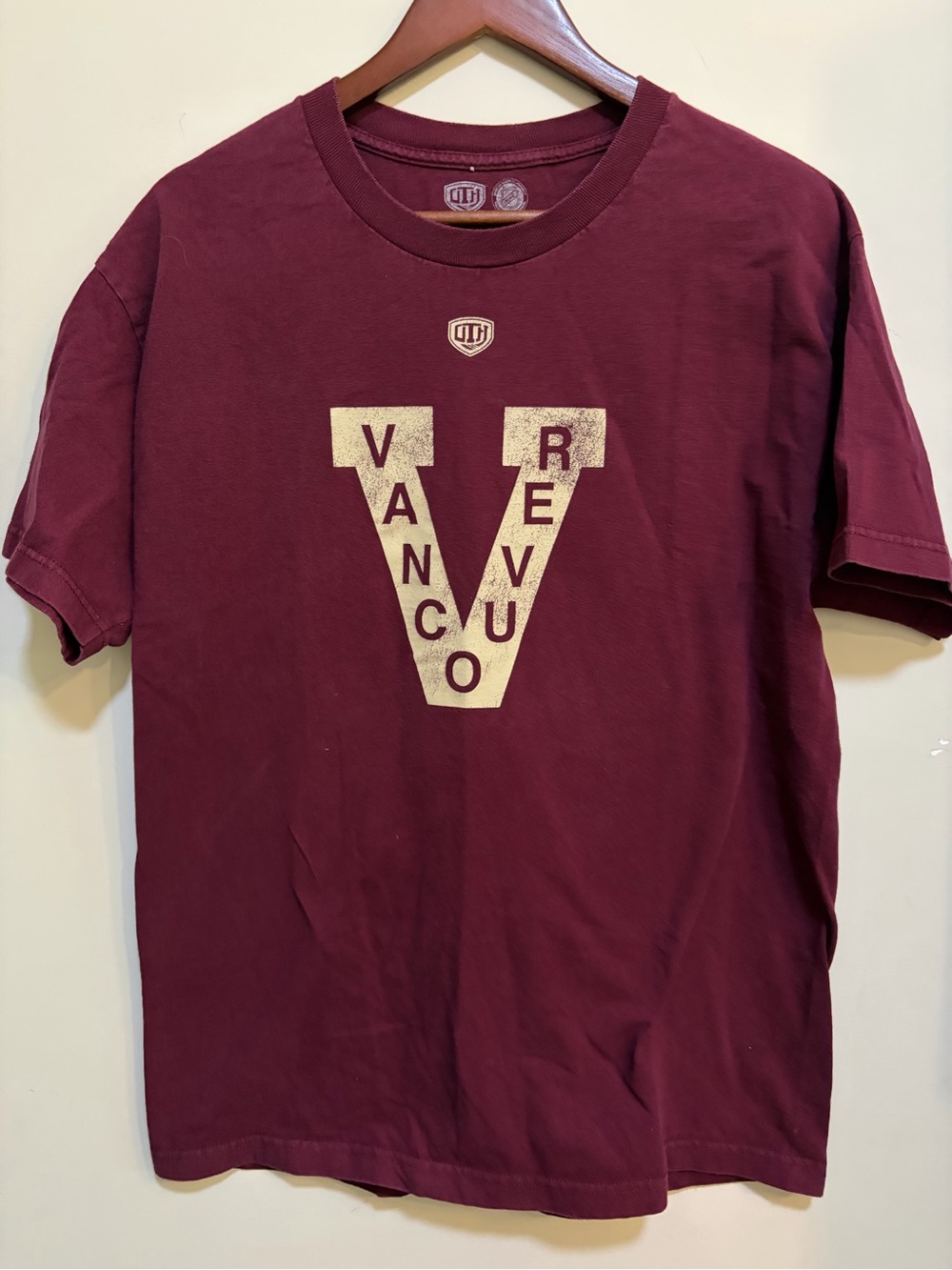 Vancouver Millionaires Throwback Hockey T-Shirt Large OTH NHL Burgundy